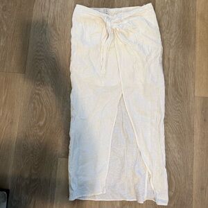 Bershka White Tie-Front Skirt